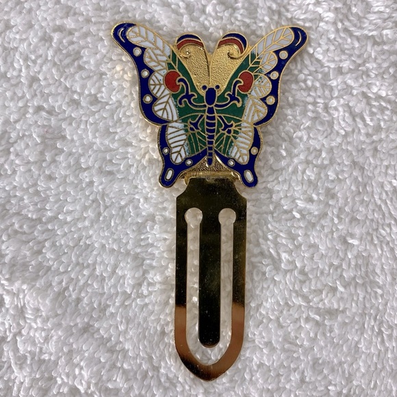 Vintage Other - 5/$35 Vintage Colourful Metal Butterfly Bookmark